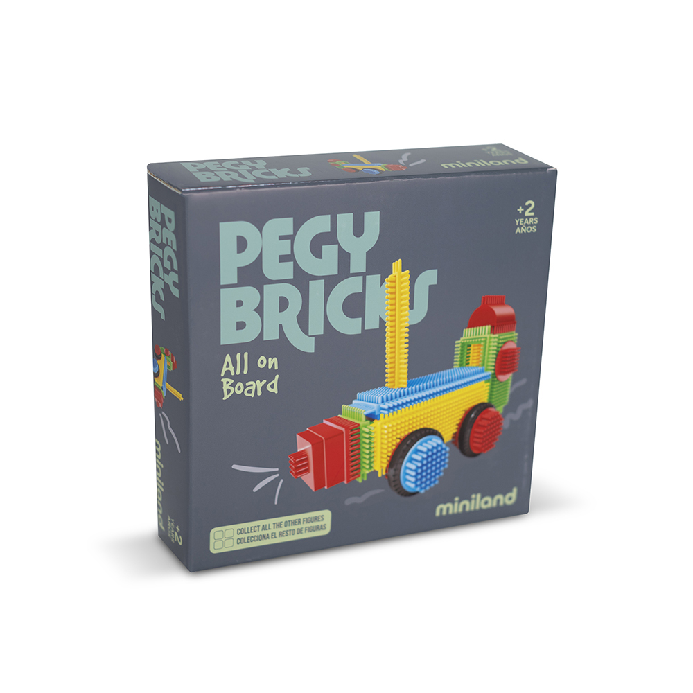 Kreatives Baukästen Miniland Pegy Bricks Zug 22 Teile